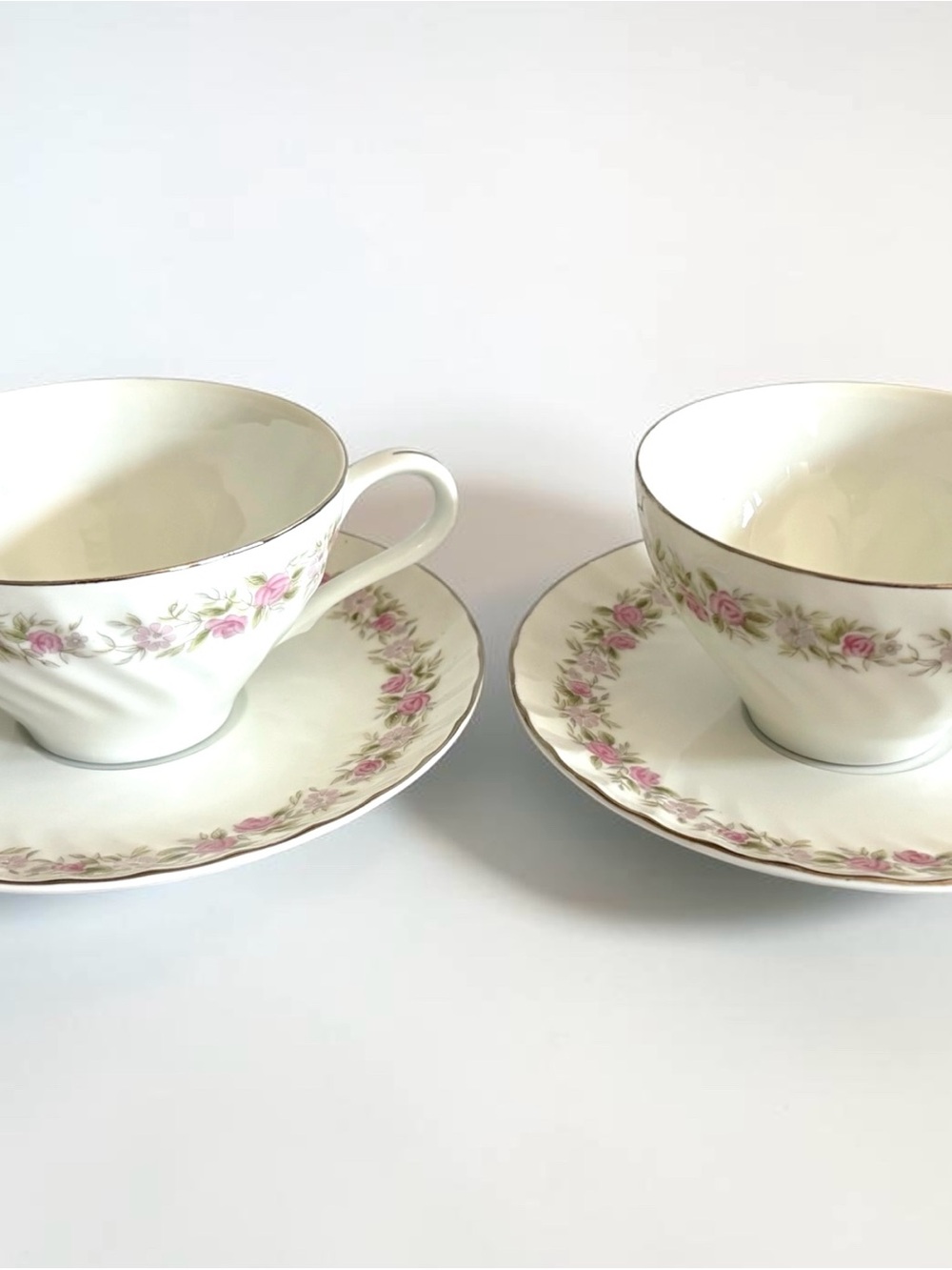 Vintage Danisco Teahouse Rose Japan Teacup & Saucer Set of 2